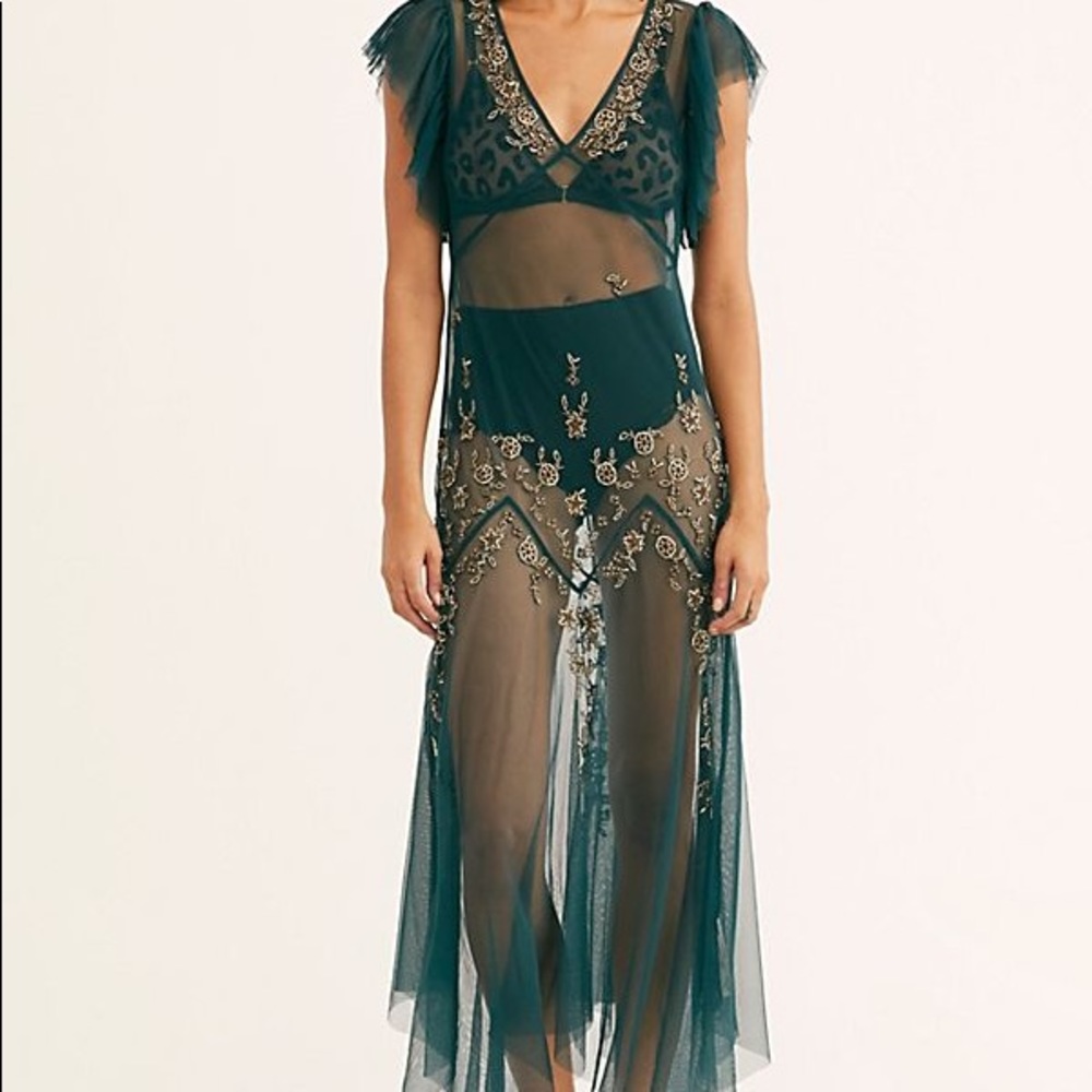 Annabelle Embellished Slip Dress NWOT